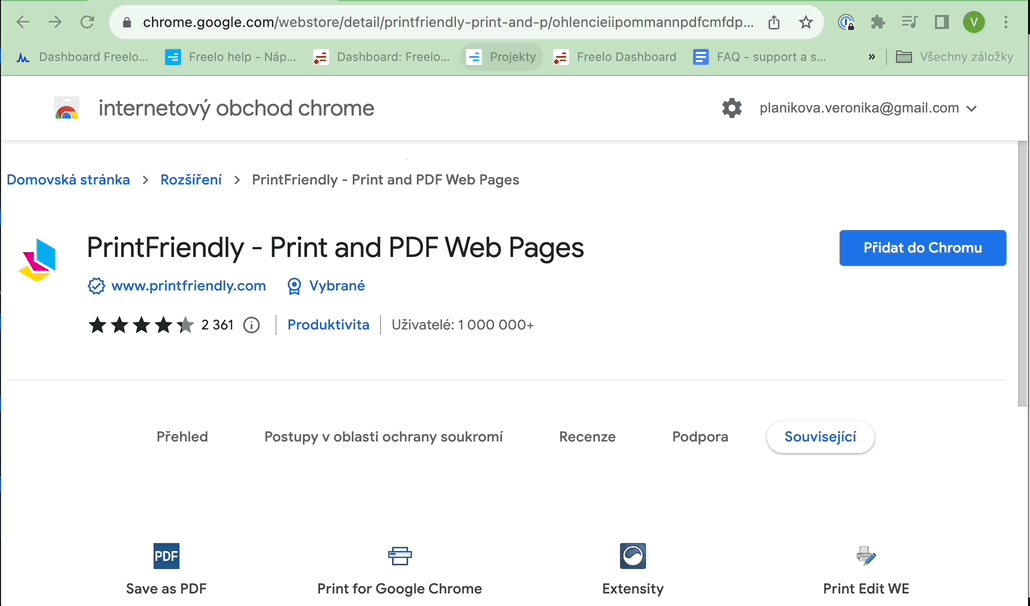 Jak přidat do Google Chrome doplněk PrintFriendly.